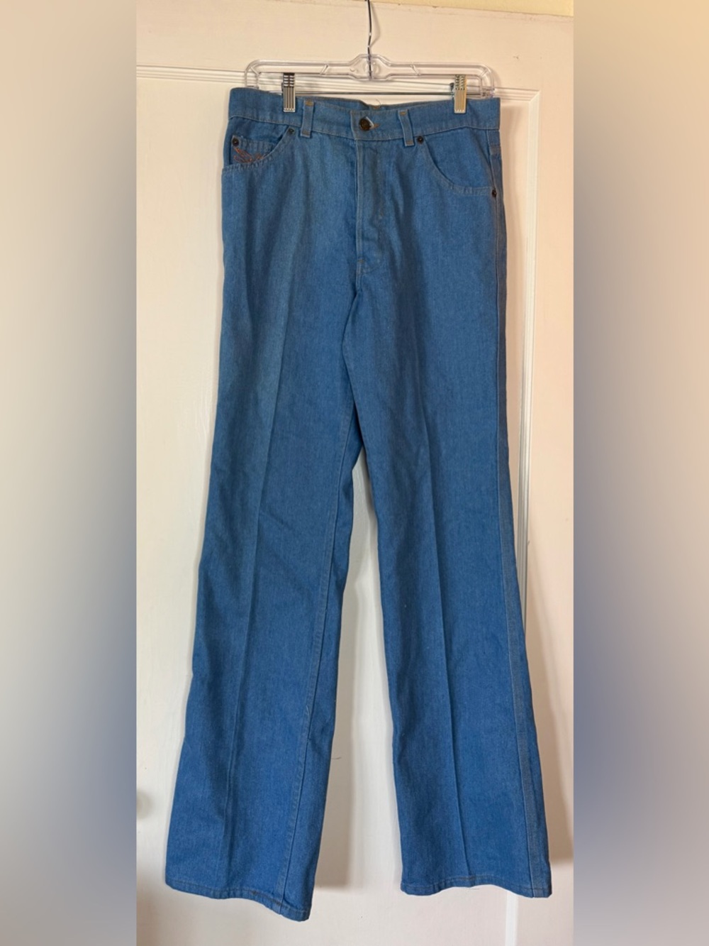 VTG Levi's Orange Tag & Stitch Light Blue Denim Flared Jeans 60’s or 80’s